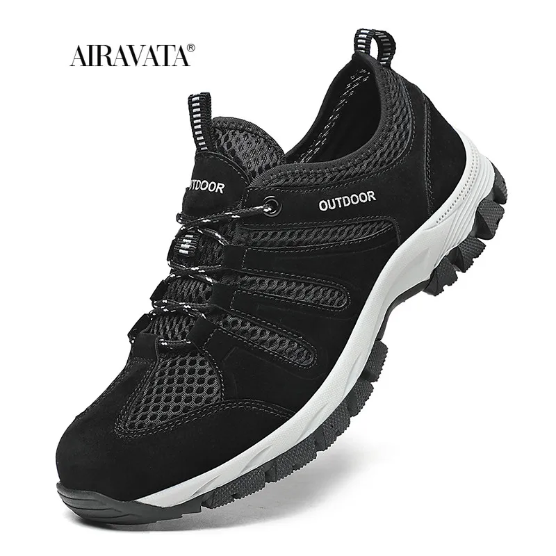 2022 Men Soft Casual Shoes Summer Breathable Outdoor Mesh Sneakers Male Light Black Footwear Flat Fashion Boys Travel Non-slip