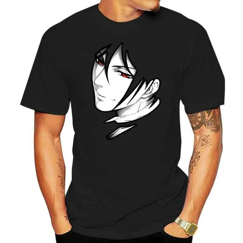 

Fashion Mens Short sleeve T Shirt New BLACK BUTLER Kuroshitsuji Anime Manga White Black T-Shirt Summer Men Printing Tshirt