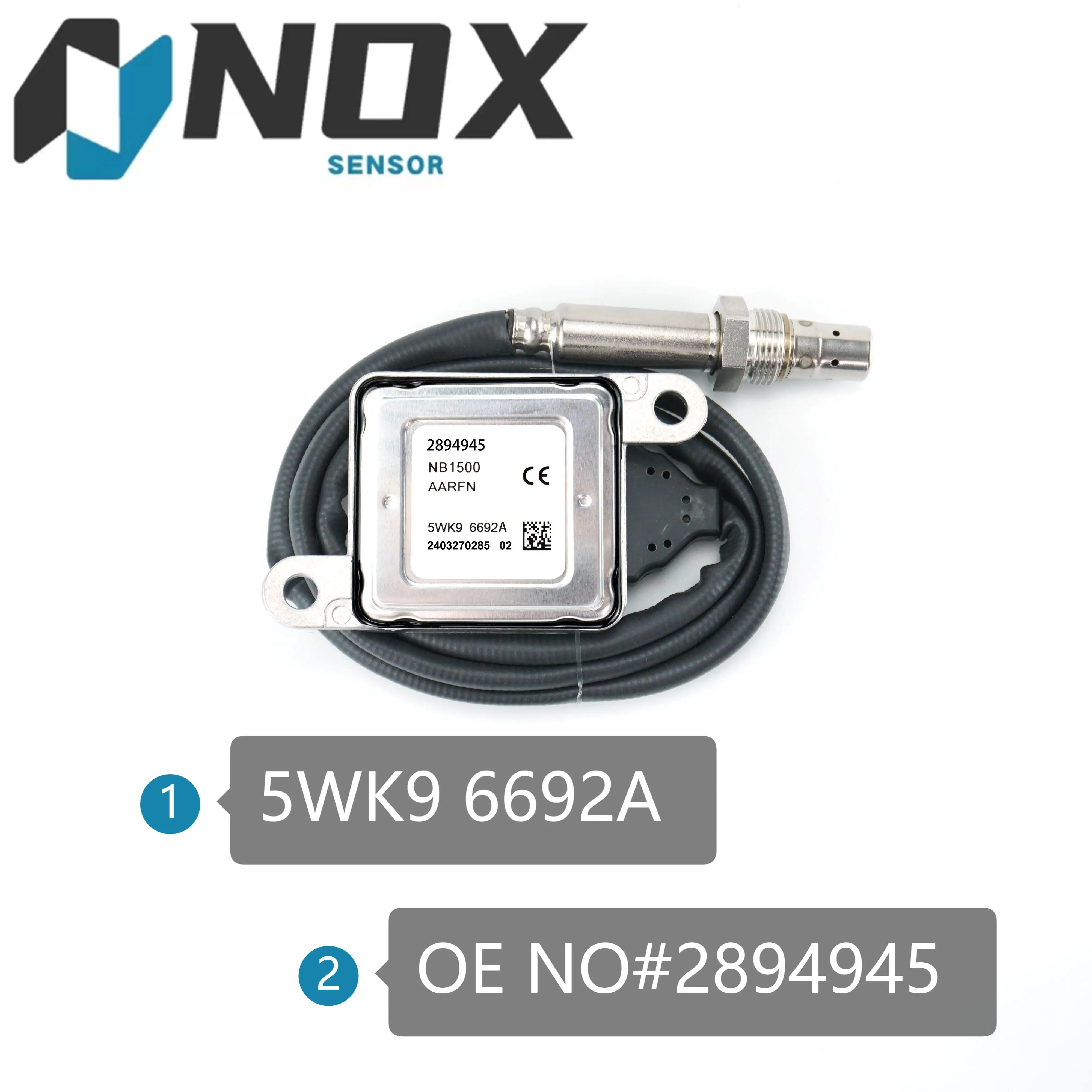 2894945 5WK96692A 5293295 RX Новый датчик оксида азота Nox для Cummins ISB6.7 2872297 NX 5893295 6407242 Р