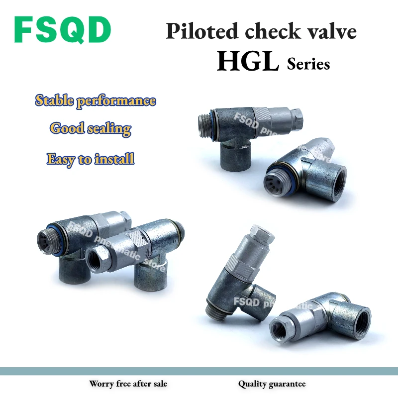 

HGL-1/4 12939 HGL-1/4-B 530031 ХГЛ-1/8-Б 530030 HGL-M5-B 530029 Пневматический компонент HGL-1/2-B Пилотный обратный клапан серии HGL