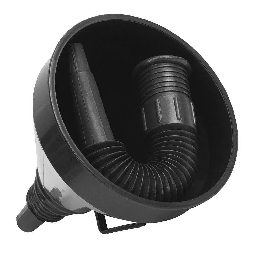 

Flexible Big Funnel Oil Water Gas Fuel Spout Big Barrel Filters Out Damaging Particles From Fluid
