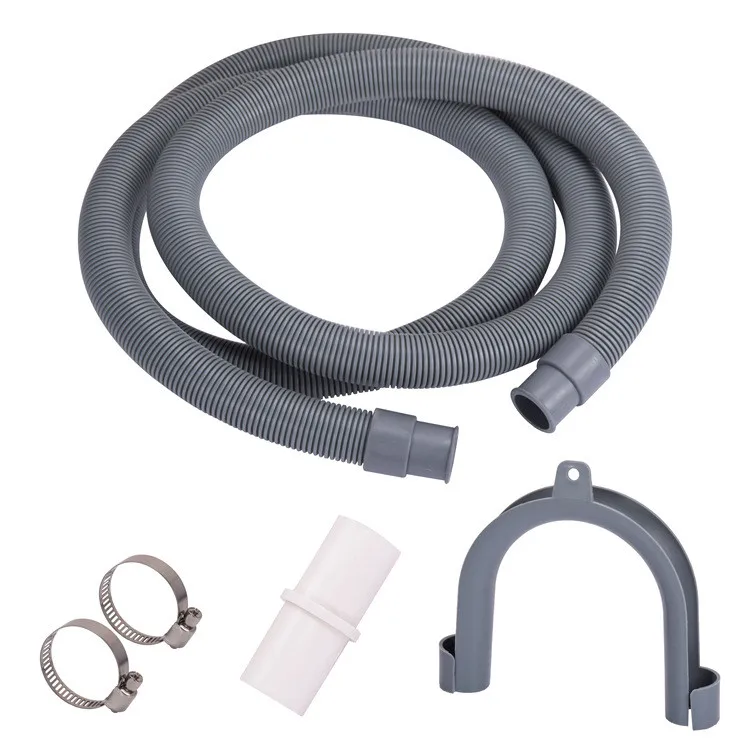 

1Set 1.5m，2m Universal Washing Machine Dishwasher Drain Waste Hose Extension Pipe Kit White Connector