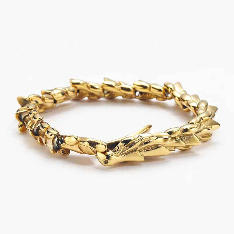 Браслеты-цепочки в стиле панк-рок для мужчин ювелирные украшения из титановой