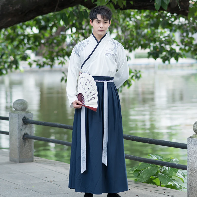 Китайская одежда для мужчин эпохи Минг династии в стиле древних фей и костюма рыцаря-ученого.