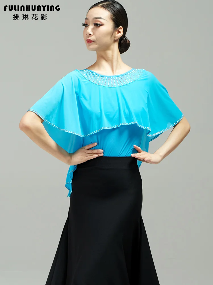 Женская юбка для латиноамериканских танцев пикантная рубашка сальсы бальной