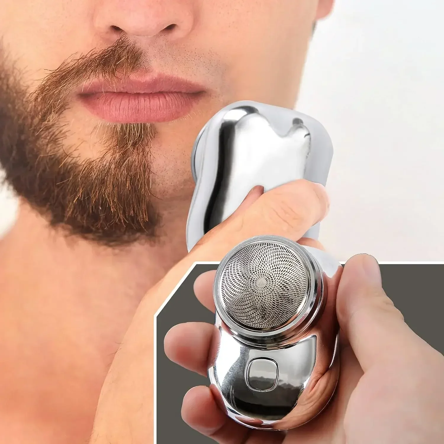 

2023 New Powerful Storm Shaver for Men Mini Portable Electric Travel Shaver Rechargeable Wet and Dry Use Face Beard Razor