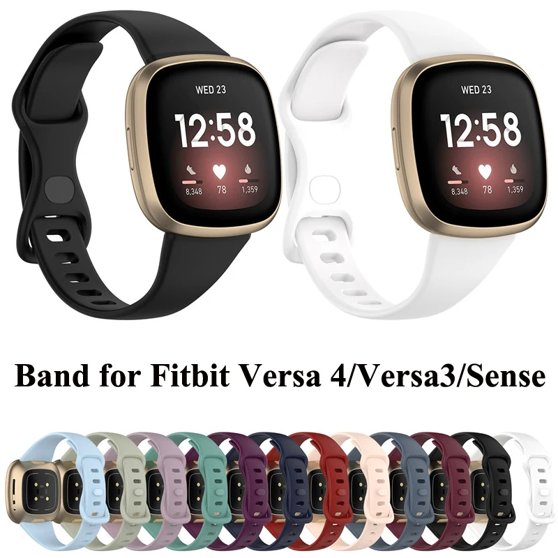 

Ремешок для Fitbit Versa 4/Versa 3/Sense, мягкий спортивный ремешок из ТПУ, сменный Браслет для женщин и мужчин, аксессуары для умных часов, спортивная мода