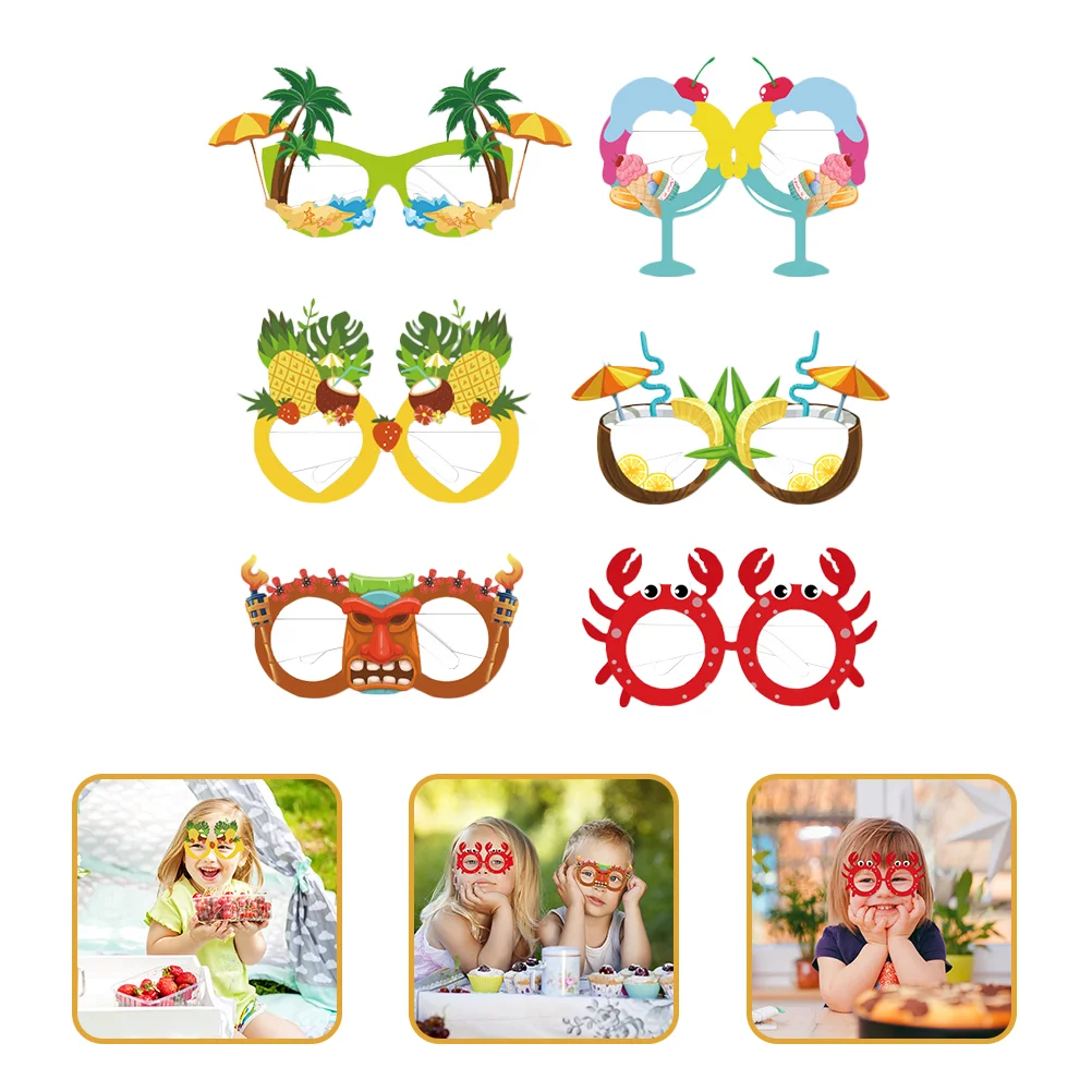 

Sunglasses Party Eyeglasses Glasses Novelty Photo Eyewear Kids Funny Beach Booth Props Tropical Fashion Creative Favor Costume