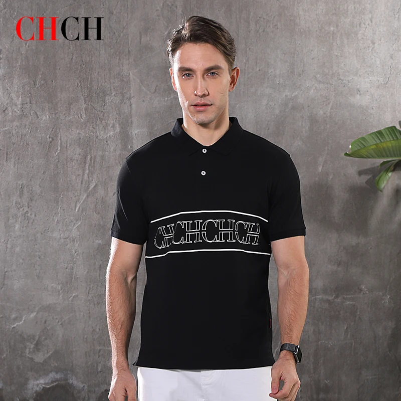 CHCH-Camiseta de manga corta para hombre, camiseta transpirable ajustada para trabajo y oficina, ropa para exteriores, Moda de Primavera y verano, 2022