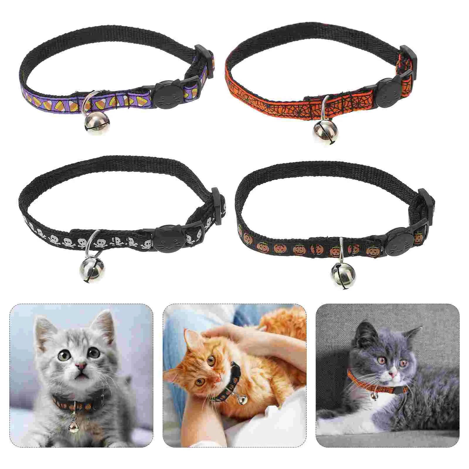 

Pet Collar Patternscollars Dogbow Adjustable Tie Dogsbellsweb Spider Pumpkin Puppy