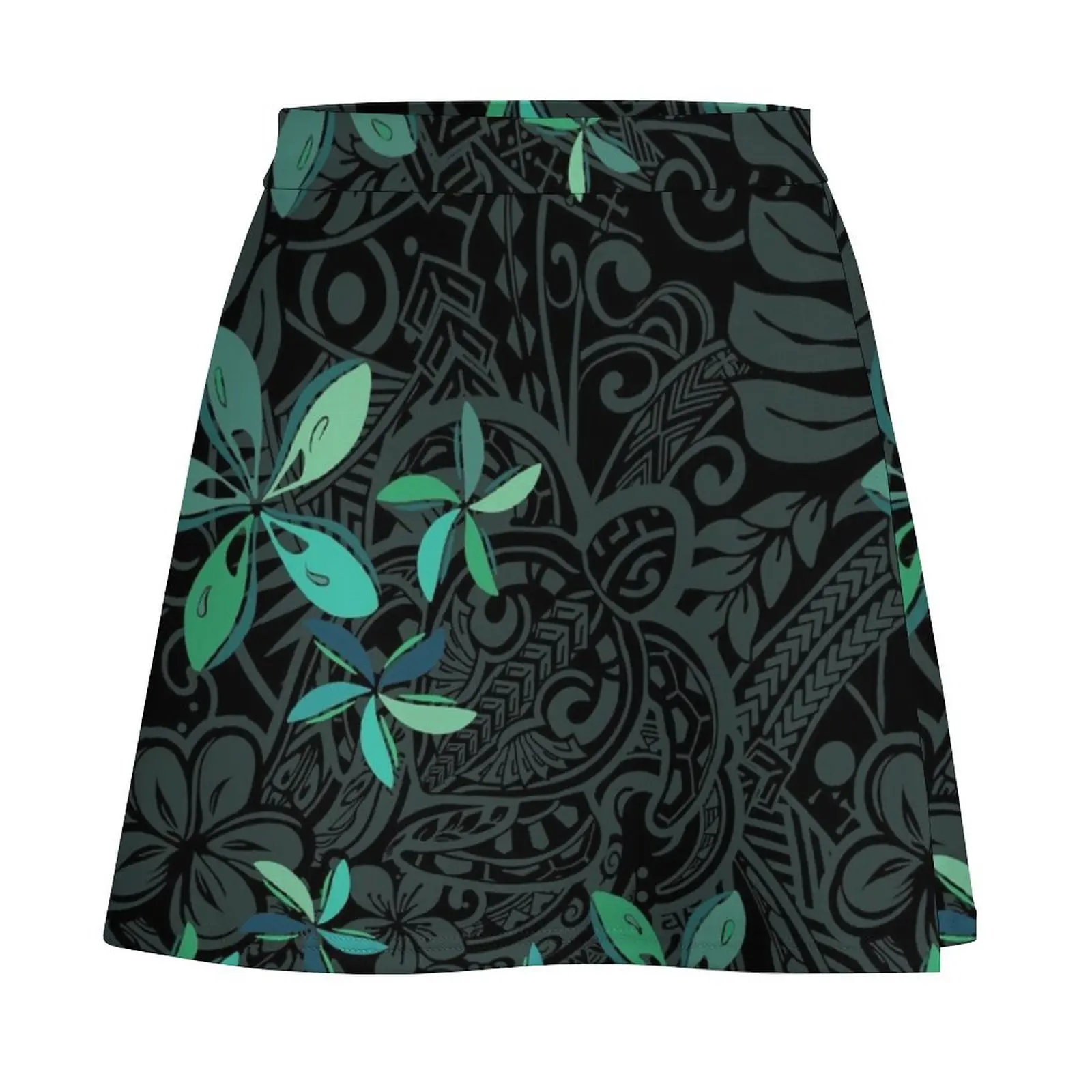 Полинезийская мини-юбка с принтом в виде джунглей стиле шифер женская одежда