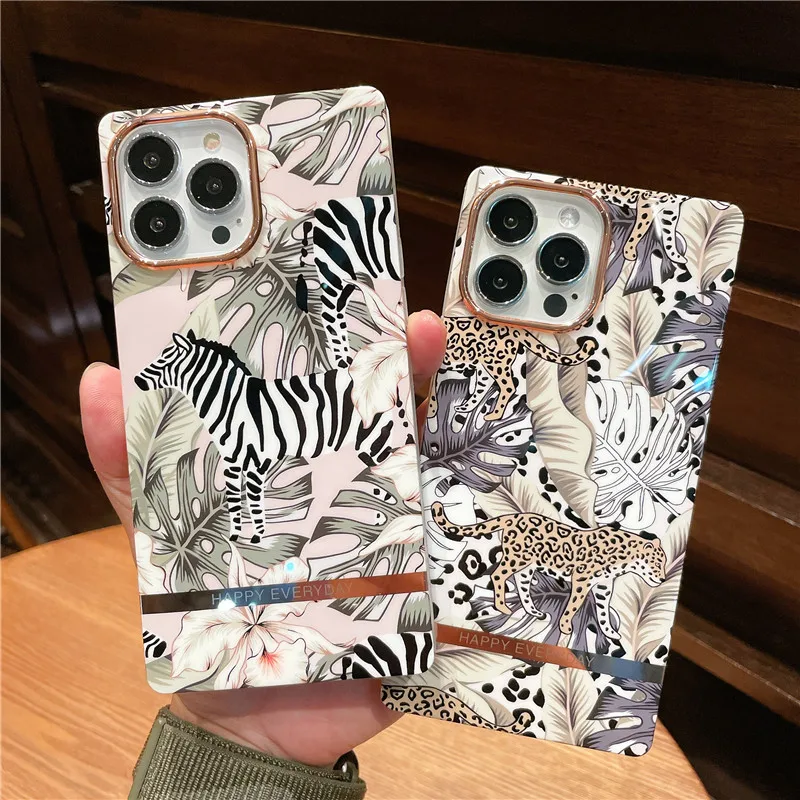 

Великолепный силиконовый матовый чехол для телефона с леопардовым принтом зебры для iphone 13, 12 Pro, 11 Pro Max, высококачественный прозрачный лазер...