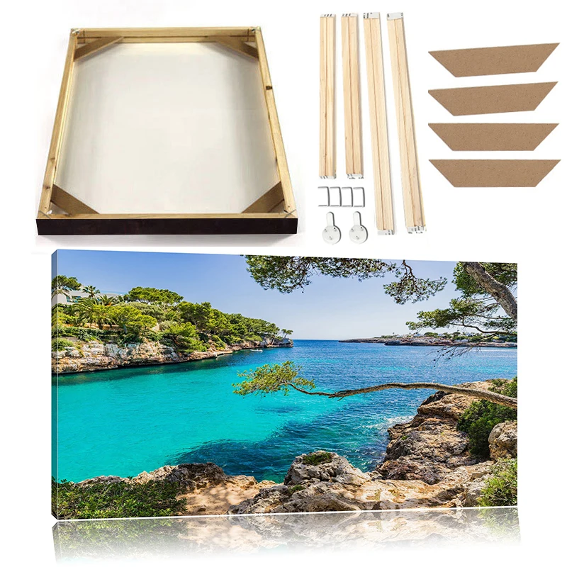 Красивый пейзаж, холст, живопись с рамкой, Женева, озеро, Мак, остров, Bay, фотография, абстрактная картина, Декор