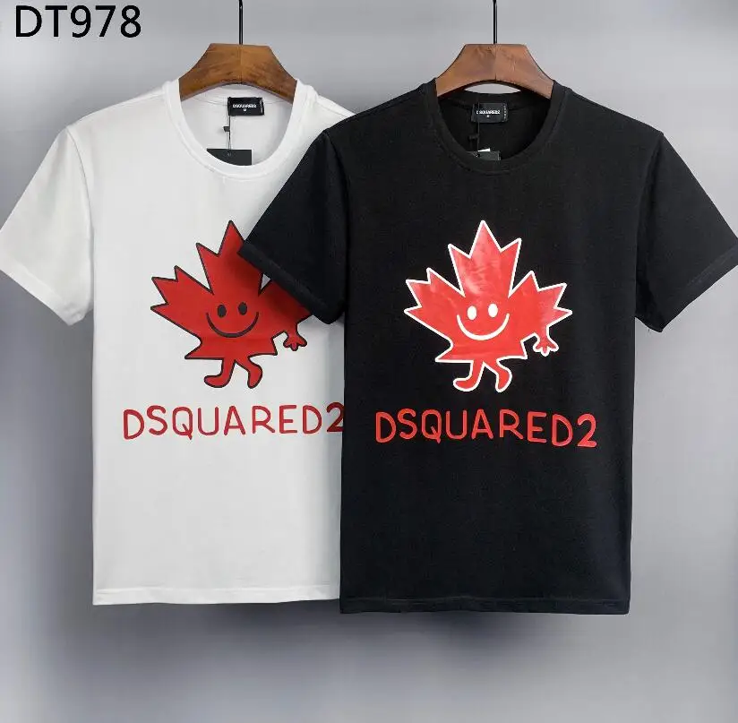 

Maple Leaf Dsquared2 Men Women Lovers Couple Fashion Casual Cotton Dsq2 Short Sleeve D2 Round Neck T Shirt Boyfriend Gift DT978