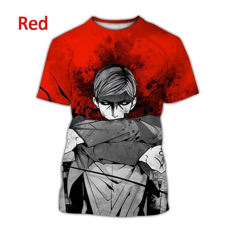 

Anime Attack On Titan 3d Printing Fashion Casual T-shirt Summer Cool Loose TShirt Trendy Unisex Chilren Tops Tees 100-4XL Top