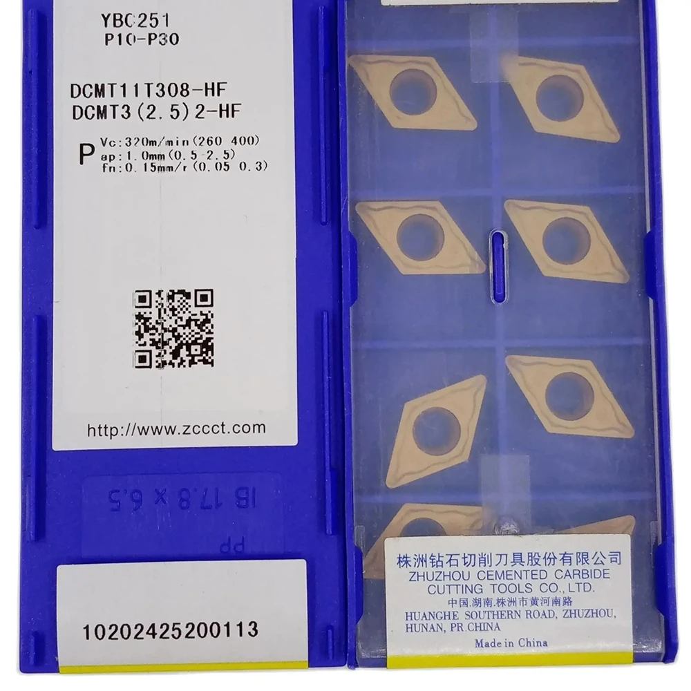DCMT 3(2.5)2-HF Режущий инструмент из цементированного карбида Токарные пластины для