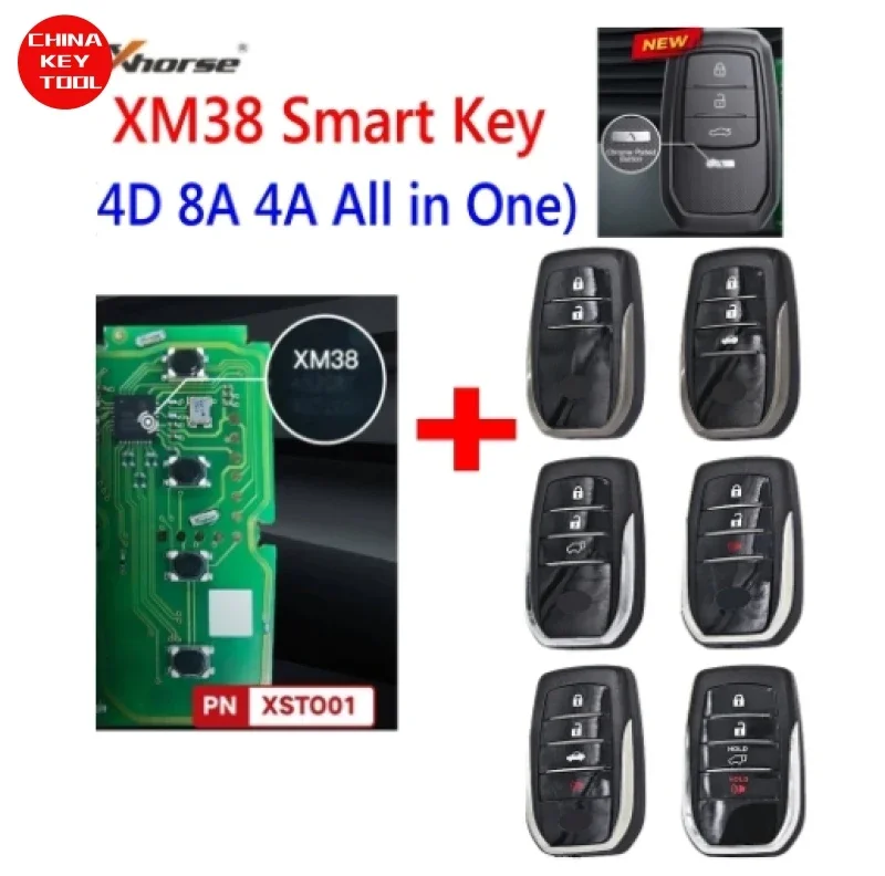 Xhorse XSTO01EN для Toyota XM38 Smart Key 4D 8A 4A все в одном с KEY TOOL Plus Max VVDI2 VVDI Mini Поддержка