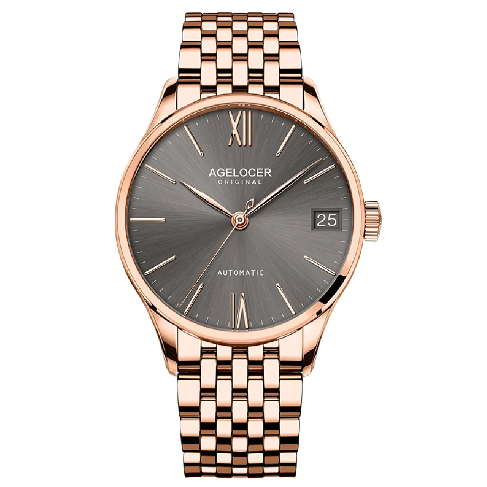 

Agelocer Design Top Brand Luxury Men Watches Automatic Gold Watch Men Power Reserve Waterproof Business Mechanical Wristwatch