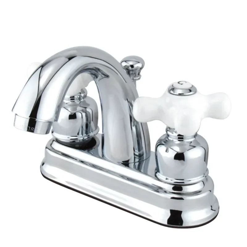 

"Polished Chrome 4-Inch Stylish Centerset Bathroom Faucet"