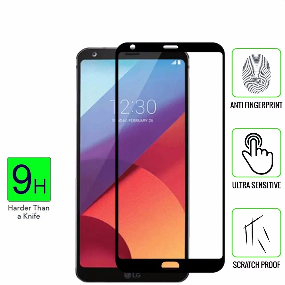 Изогнутый край 3D холодная резьба полное покрытие закаленное стекло для LG G6