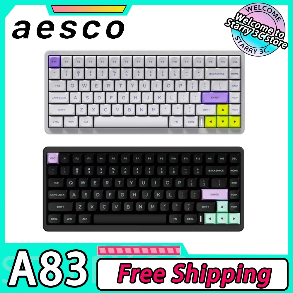 Aesco A67 A83 Индуктивный переключатель механическая клавиатура Двойной Режим 4000 Гц