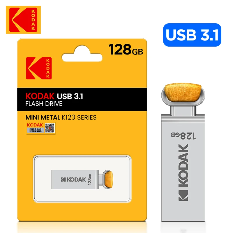 

Металлический USB 3.0 флеш-накопитель KODAK K123, 16 ГБ, 32 ГБ, 64 ГБ, 128 ГБ