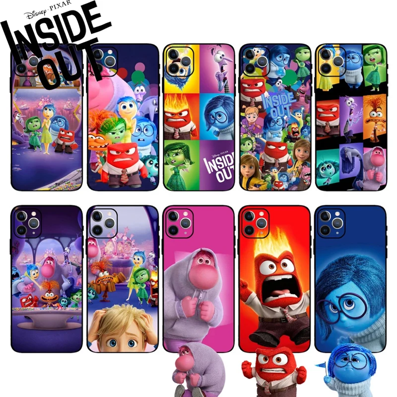Чехол для телефона Disney Inside Out 2 фигурки аниме iPhone 16 15 14 13 Plus Pro Max Jacket мягкий чехол с
