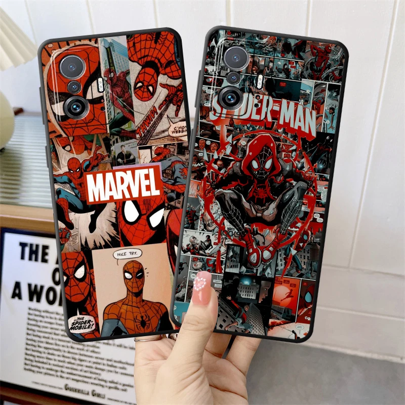Чехол для телефона Marvel Spider Man Redmi 9A 9i 9C 9T 10 2022 10C 10A 12C 13C 14C K40 Pro A1 A2 Plus A3 A3x A4 soft shell