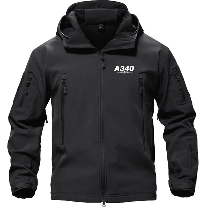 

Tactical Sharkskin SoftShell Warm Zipper Jackets for Men 2022 New Airbus A340 Pilots Military Outdoor Waterproof Man Coat Jacket