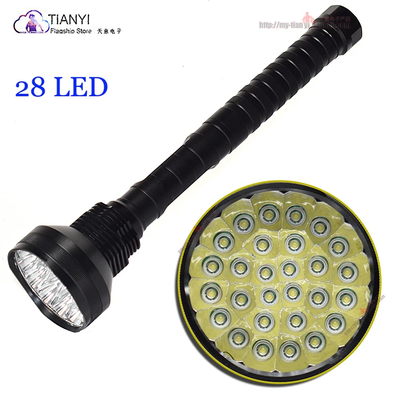 

Strong light 14000LM high power super bright flashlight 28LED T6 outdoor large searchlight super large flashlight