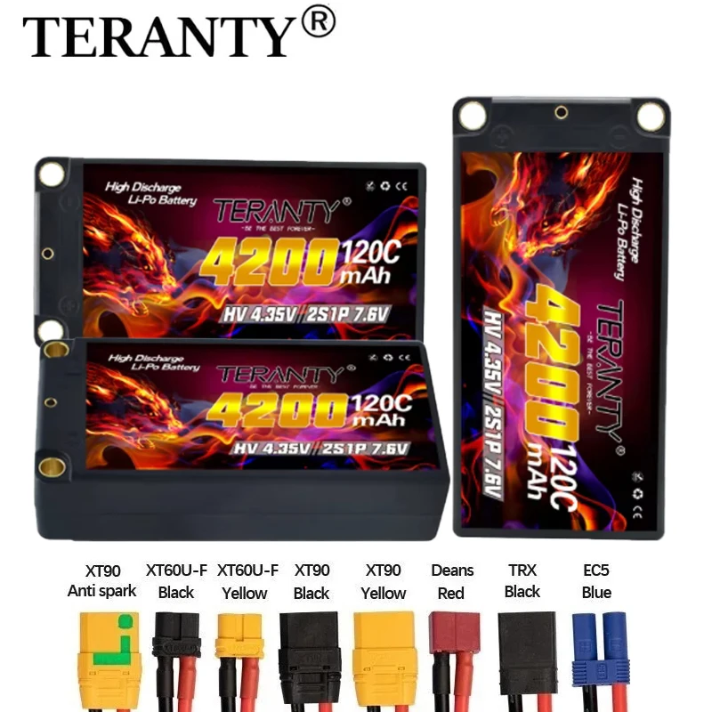 Upgradedl TERANTY 7 6 В 2S 4200 мАч 120C HV Lipo аккумулятор совместимый с 1/10 пультом