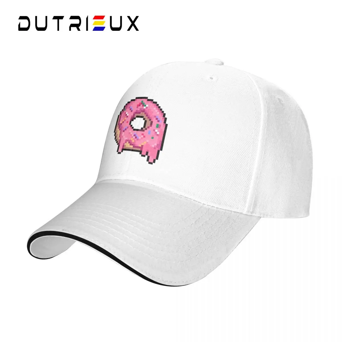 

Baseball hat for men women Drippy Pink Frosted Sprinkled Pixel Donut Cap Luxury cap winter men hats Women's