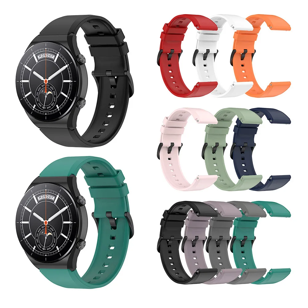 22mm Replacement Strap For Xiaomi watch S1  Silicone Watchbands Watch Strap For Huami amazfit GTR 3 For samsung galaxy watch3