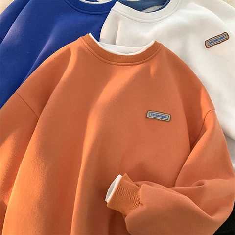 Fashion Loose Long Sleeve Pullovers Women Spring Korean  3XL Solid Color BF Sweatshirts Casual Lazy Wind Top New