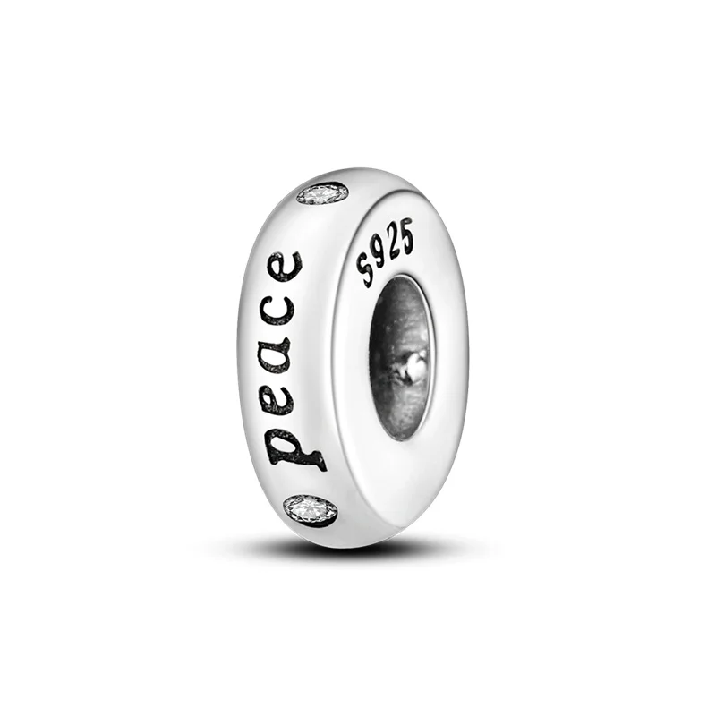 Шармы круглые из серебра 925 пробы для браслета Pandora оригинальные шармы-бусины Love
