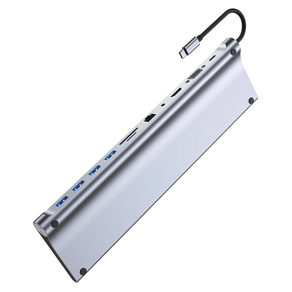 

Type-c Hub Office Laptop Docking Station 4K Resolution Adapter Splitter 3.5mm Audio Port PD Charging Computer Accessories