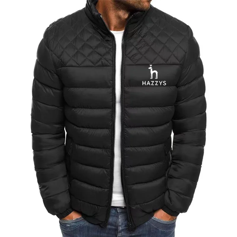 2022 new HAZZYS printing high-quality stand-up collar down jacket light and thin men and women with high street quality