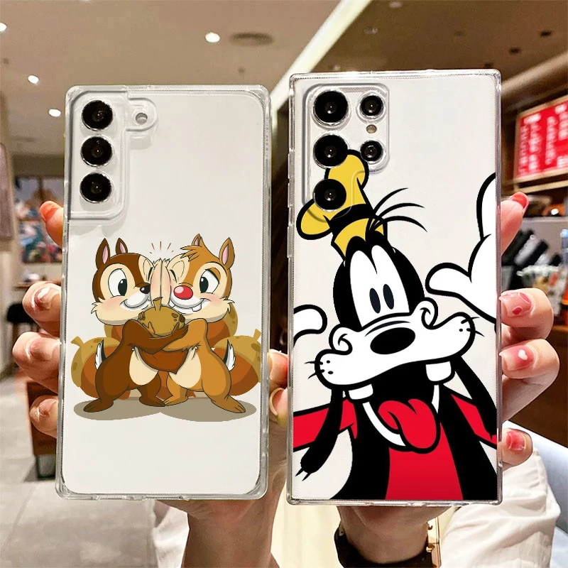 

Lady and the Tramp Cute Transparent Phone Case For Samsung S23 S22 S21 S20 FE Ultra Pro Lite S10 S10E S9 S8 Plus 5G