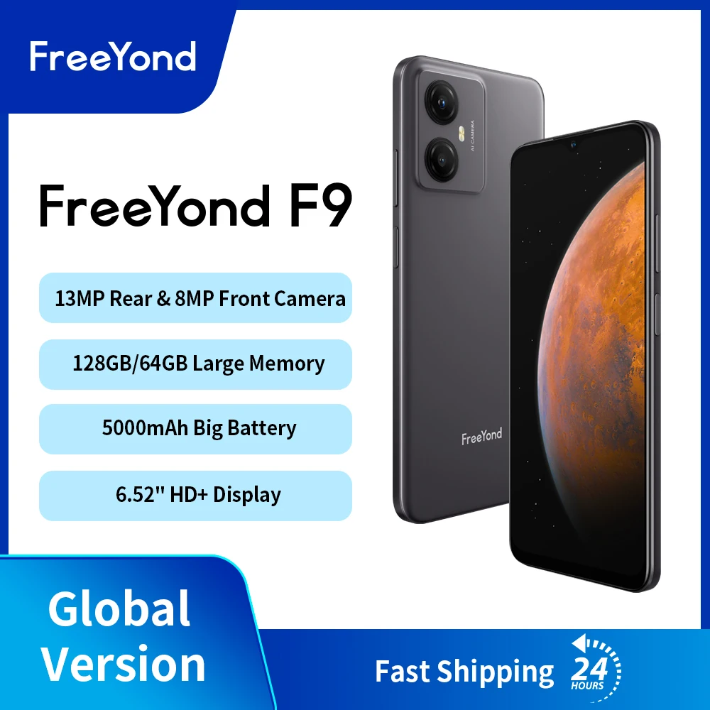 FreeYond F9 мобильные телефоны 64/128 Гб 13 МП + 2 Мп камера 5000 мАч Unisoc Octo Core Android Мобильные телефоны