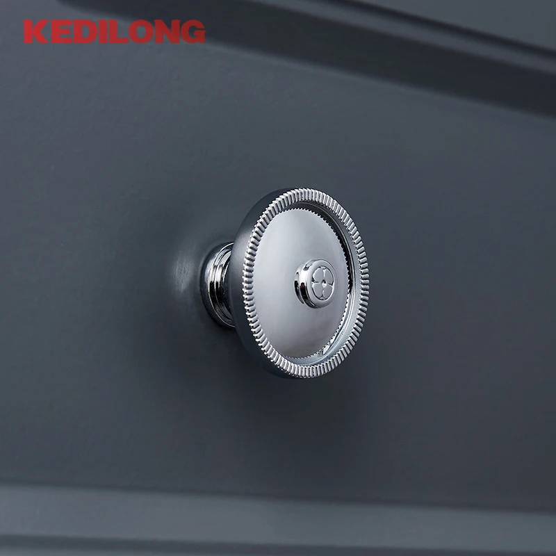 Однотонная латунная хромированная Серебряная дверная ручка для гардероба