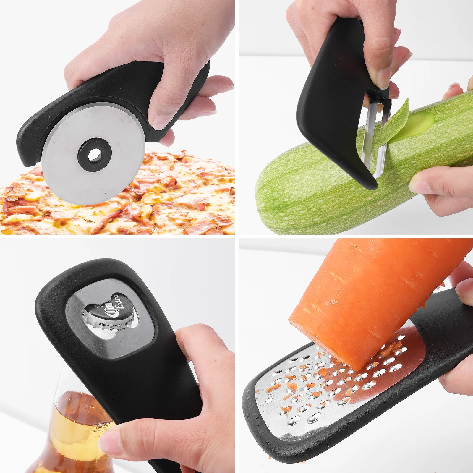 Vanilla Cutting Garlic Grinding Can Opener Cheese Shaver Pizza Knife