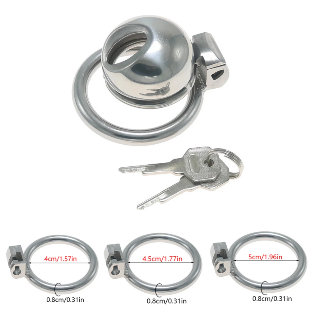 Клетка целомудрия для пениса из нержавеющей стали доступна в трех размерах