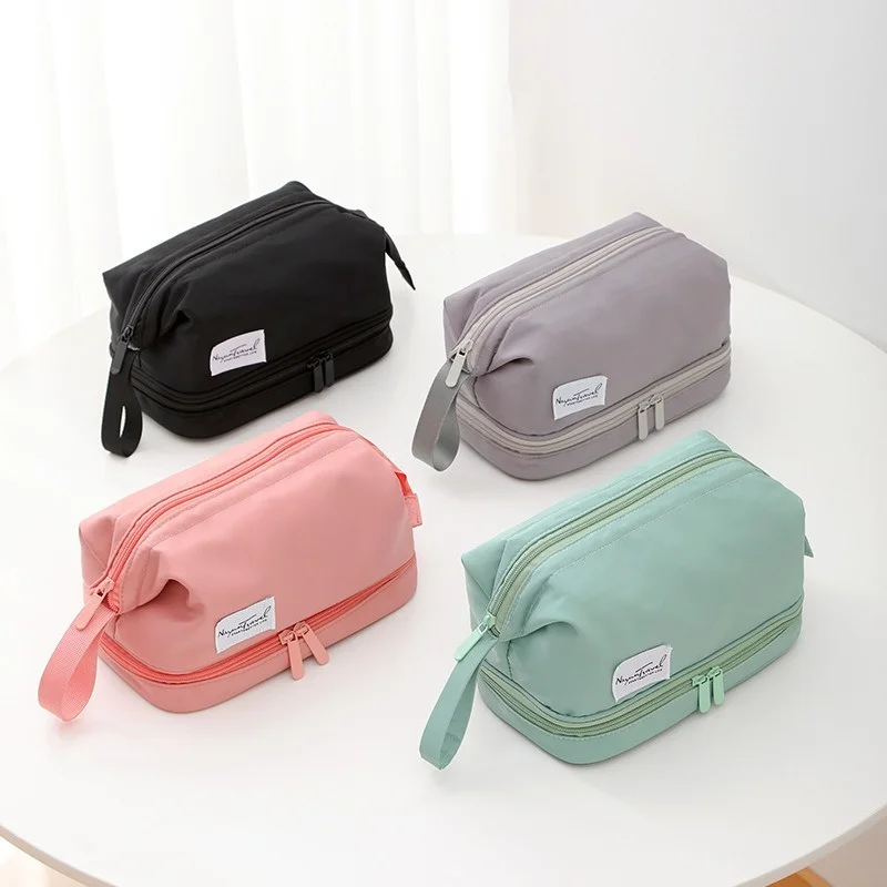

1pc women large cosmic bag 2 layers waterproof dwaterproof water makeup bag for female makeup organizer storage case beauty