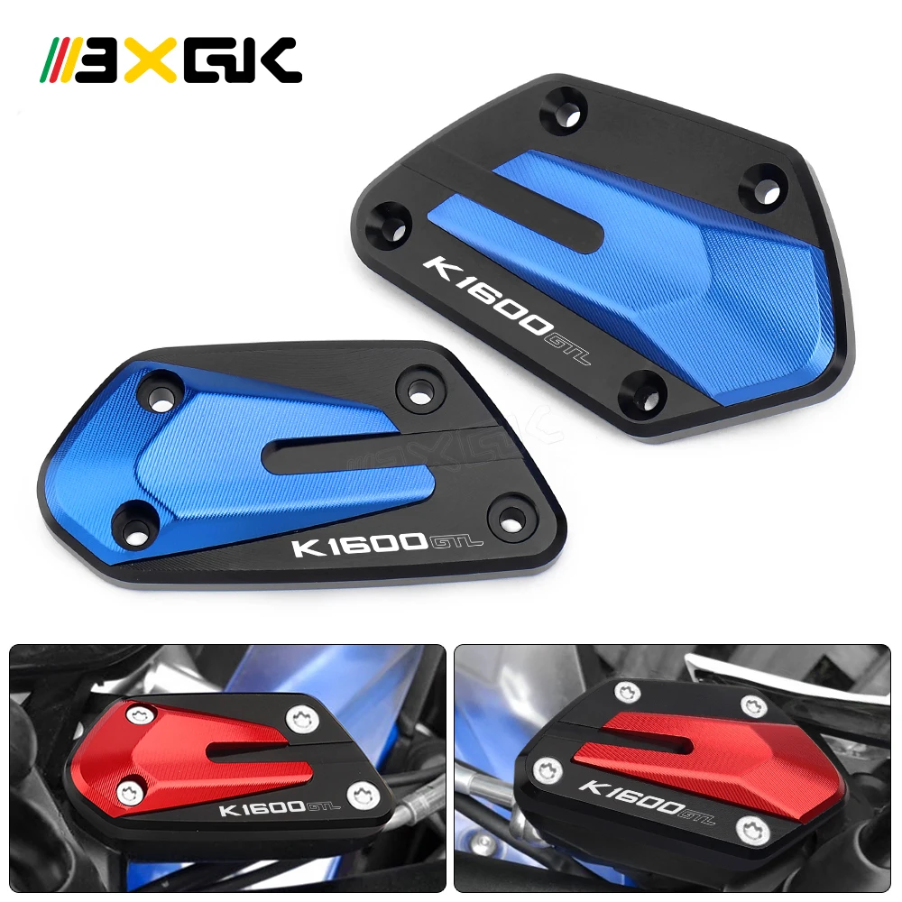 

For BMW K1600GTL K1600 GTL 2016 Motorcycle Accessories CNC Front Brake Clutch Fluid Reservoir Cover Cap Set With LOGO