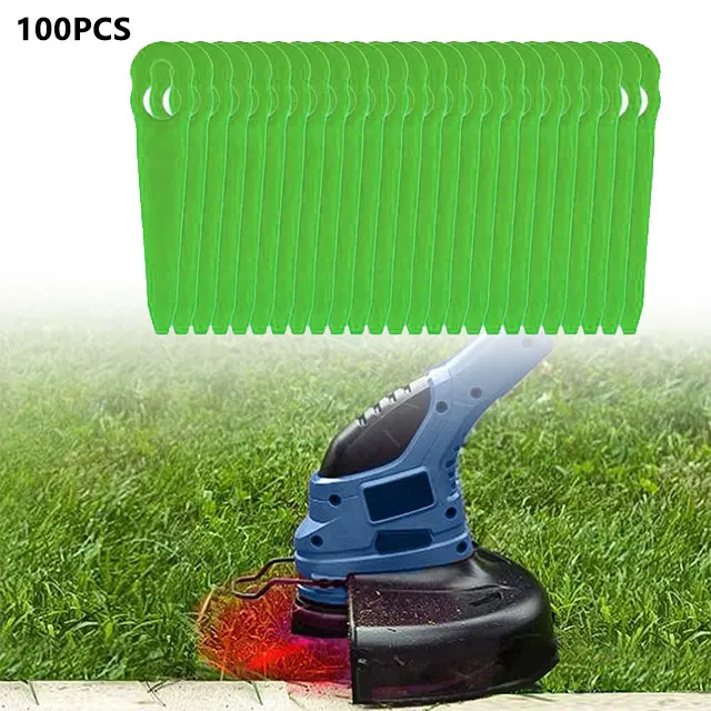 

100 Pcs Lawn Mower Plastic Blades 52 Strimmer Compatible For STIHL Grass Trimmer Head Spare Parts Gardening Tools Accessories