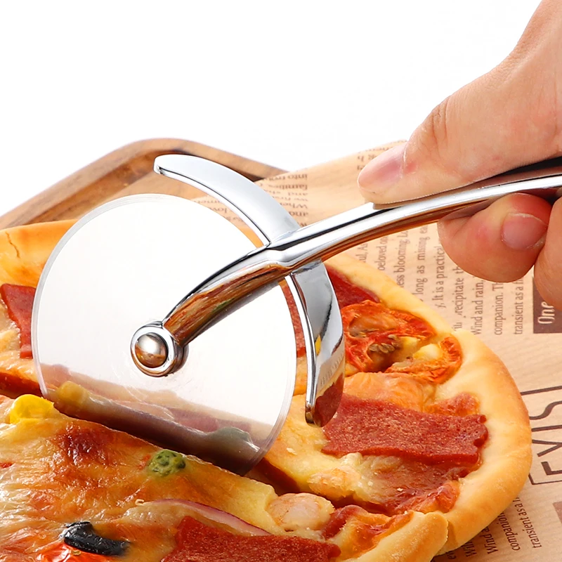 

Pizza Cutter Stainless Steel Pizza Knife Cake Bread Pies Round Knife Pastry Pasta Dough Kitchen Baking Tools