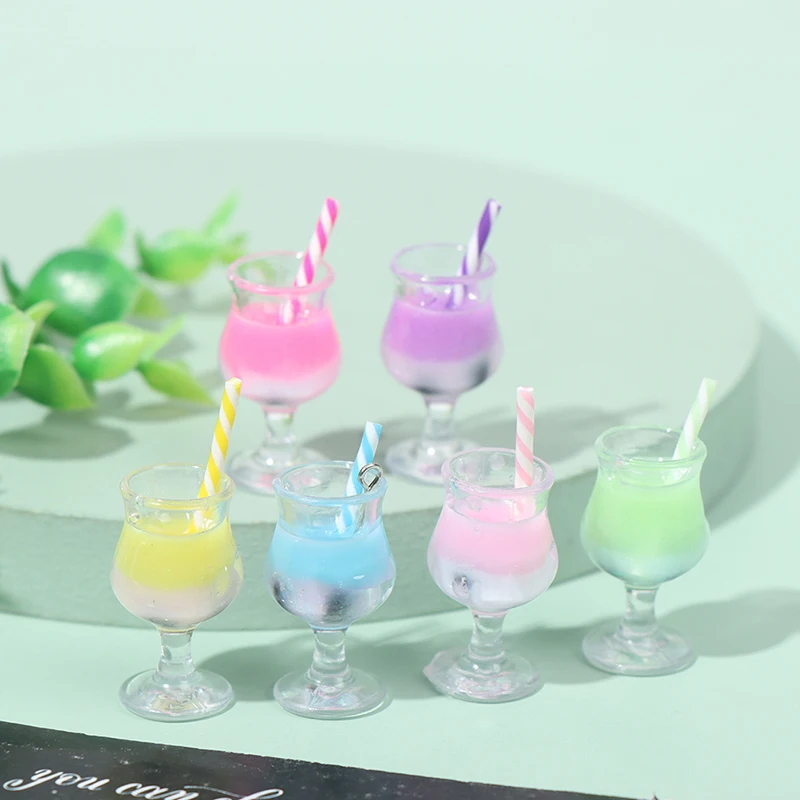 

Миниатюрные чашки для сока и напитков для кукольного домика, 5 шт., 1:12, модель для кукольного домика, кухни, аксессуары для украшения еды, игру...