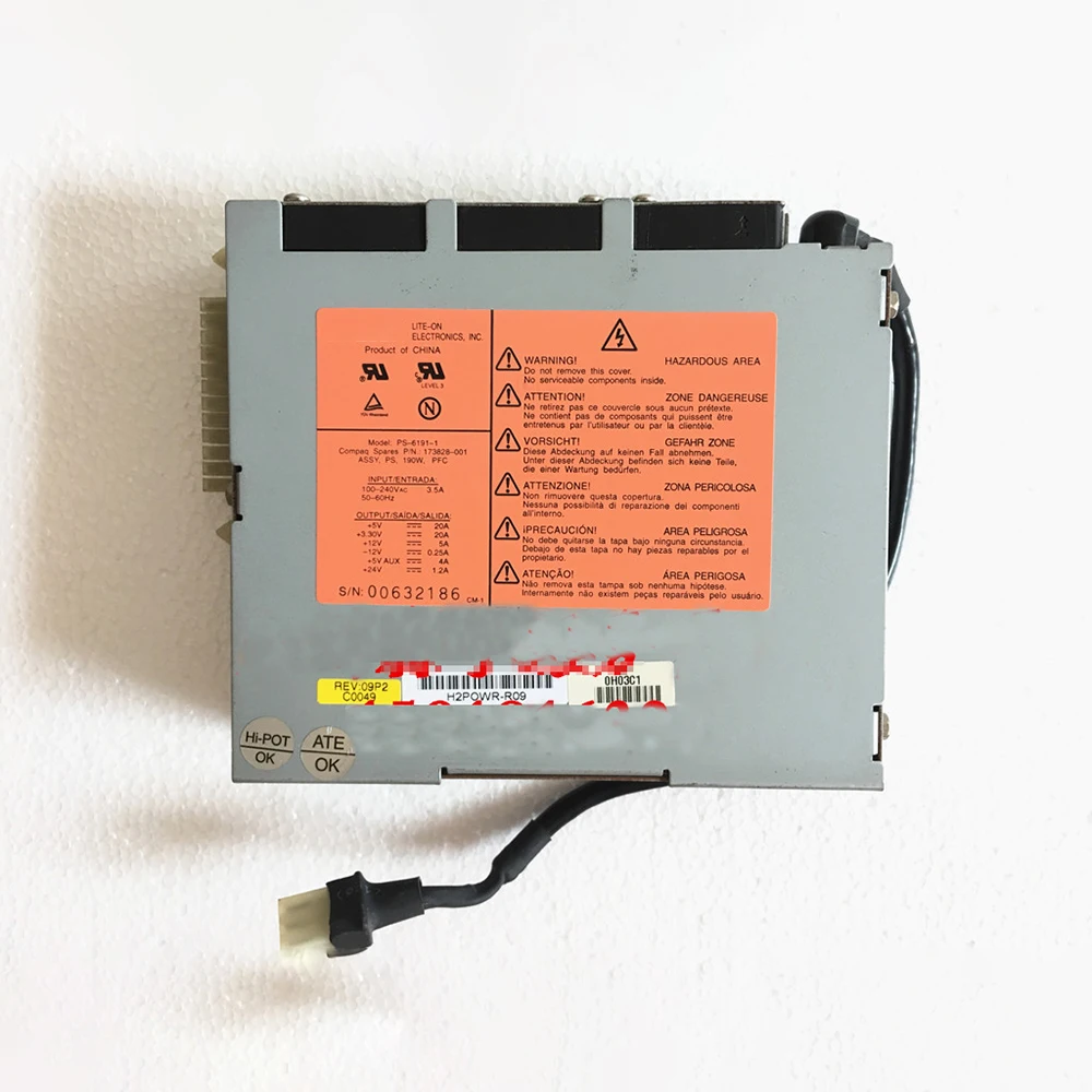 

Горячая Распродажа для HP Compaq DL360 G1 190 Вт 173828-001 PS-6191-1 серверный блок питания 100% тестирование перед отправкой