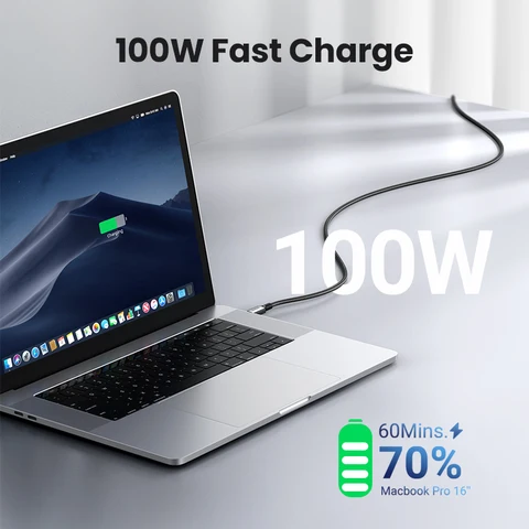 UGREEN 100 Вт USB C к USB Type C кабель для iPhone 15 14 Macbook Samsung S9 QC4.0 Быстрая зарядка кабель USB C зарядное устройство USB 5A