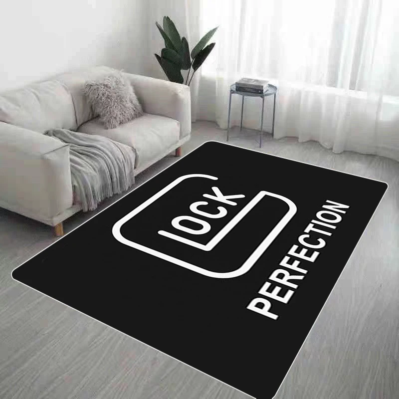

Tactical Glock Shooting Sports Living Room Mats Bathroom Rug Doormat Entrance Door Home Non-slip Kitchen Mat Rugs Custom Carpets